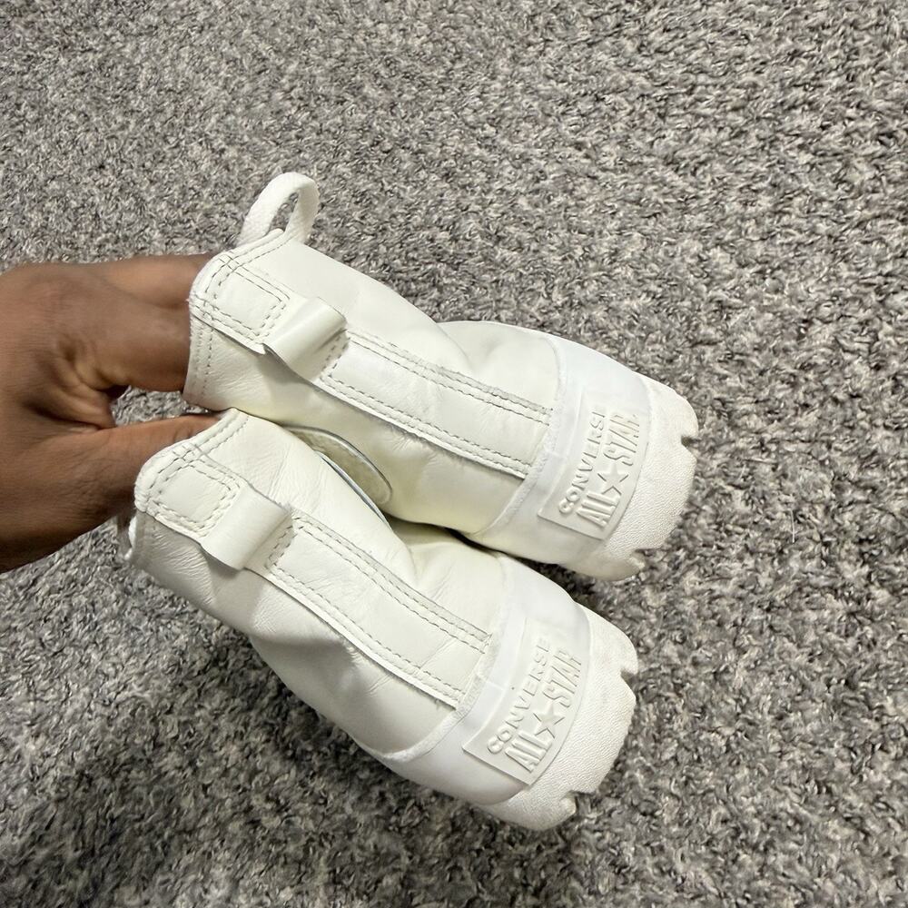 Converse All Star Lift Platform High Top Leather Shoe Sneakers White Ivory 7.5 - Picture 5 of 8